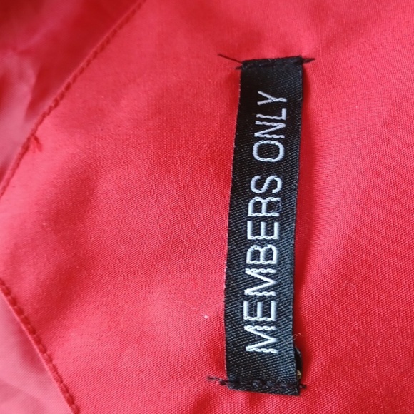 Members Only Mens Red Zipup Front Pockets Bomber Jacket Size XLarge - Picture 7 of 9